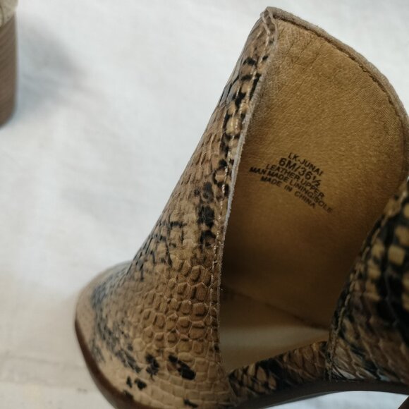 Lucky Brand Junai Heeled Shooties/Low Cut Peep-Toe Booties - Picture 6 of 8